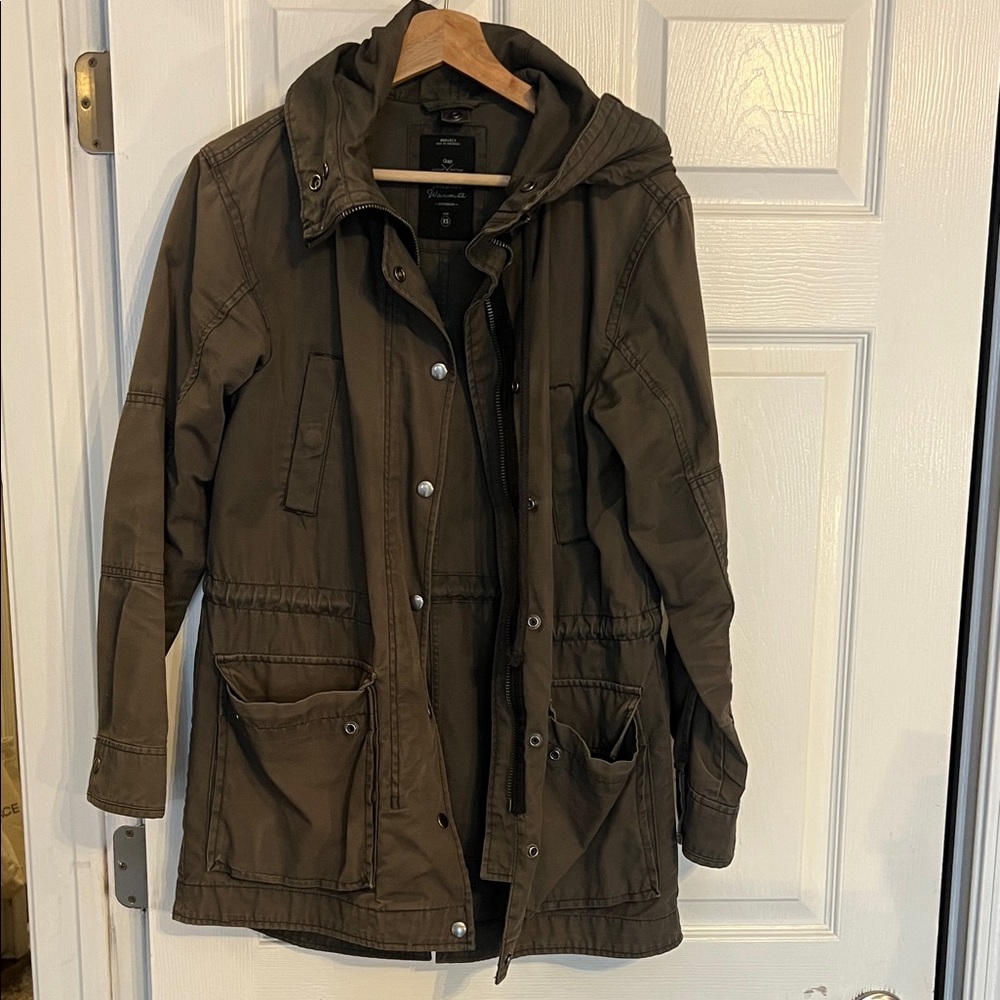 Olive Hooded Parka Jacket